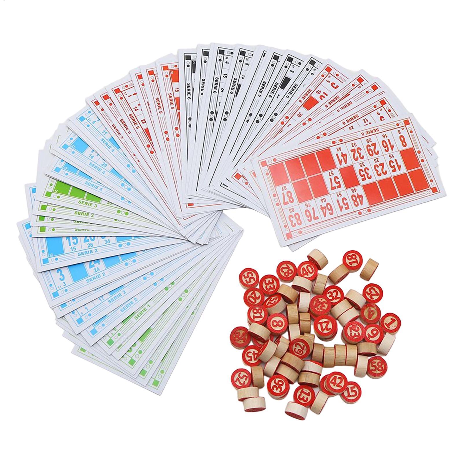 Party Games Large Groups - Juego de Bingo de Madera Vintage