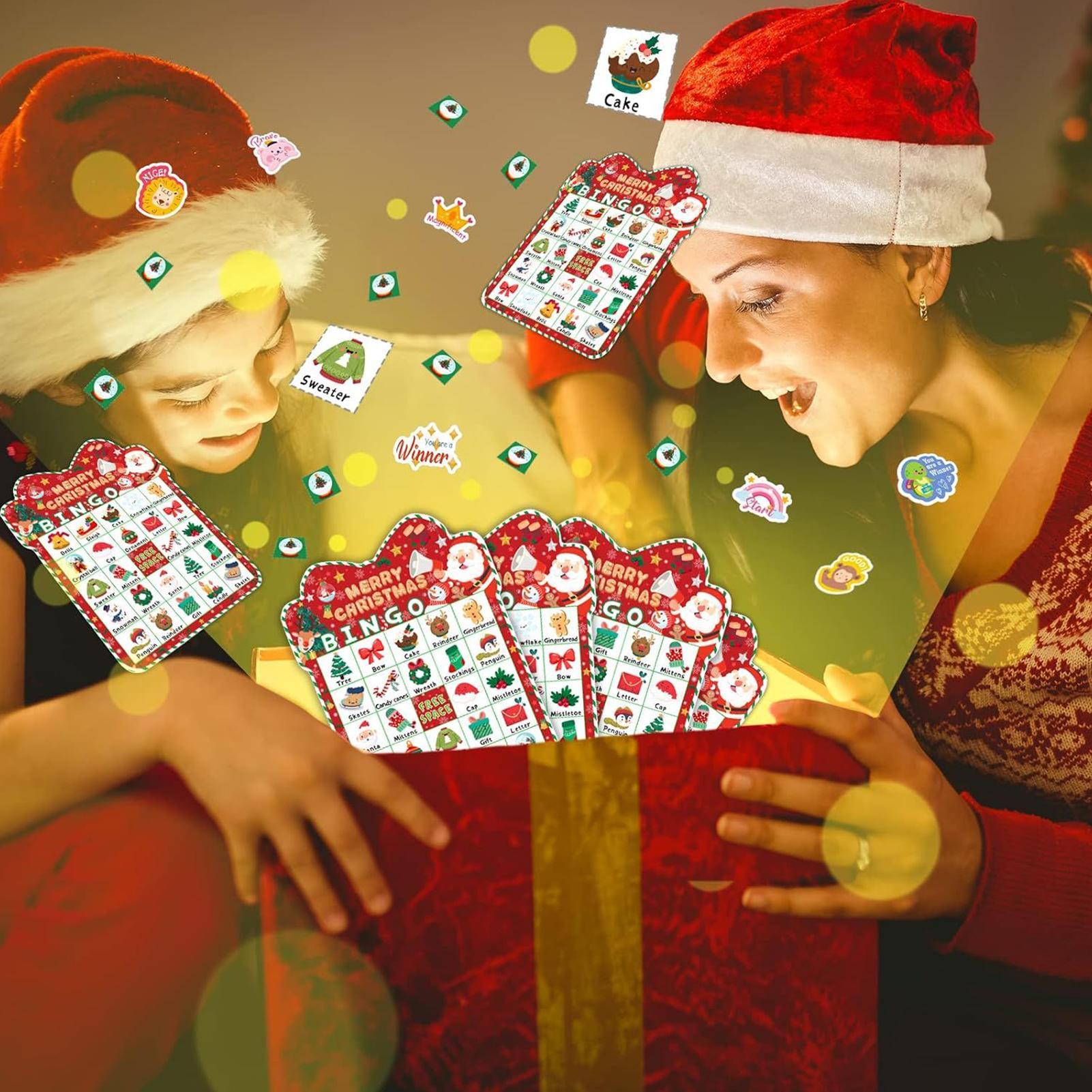 Party Games Bingo - Tarjetas de Bingo de Navidad para