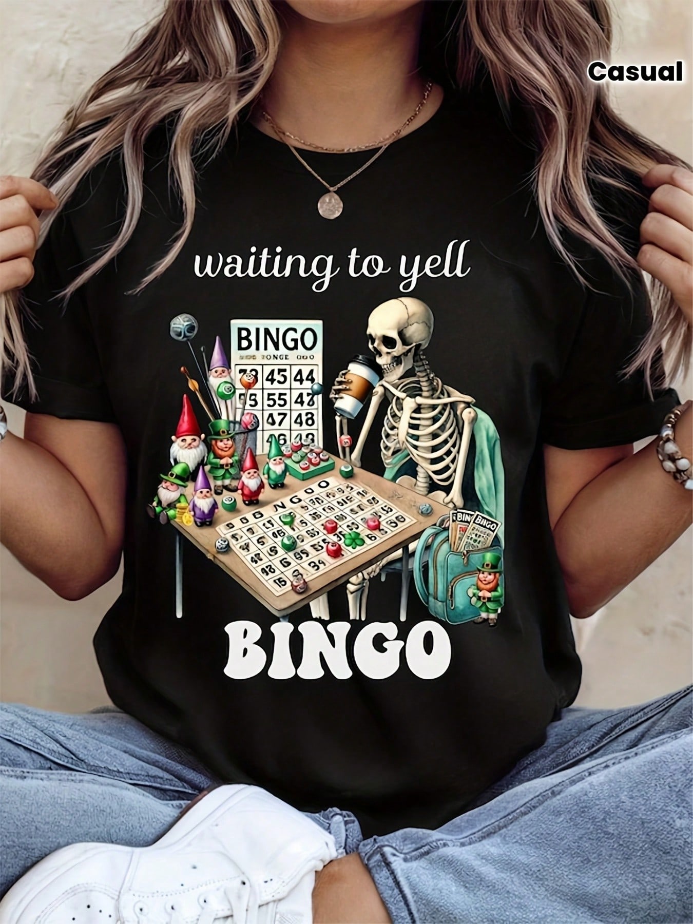 Party Games Bingo - Camiseta casual de manga corta con