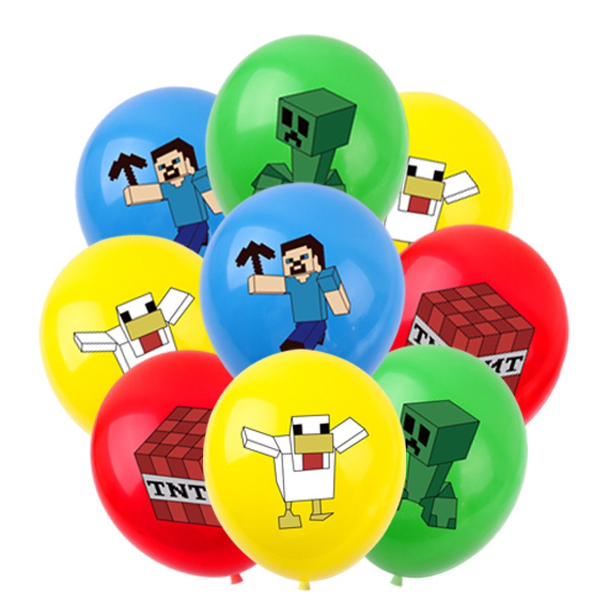 Party Games No Props - 50/100 Globos de Minecraft con Diseño