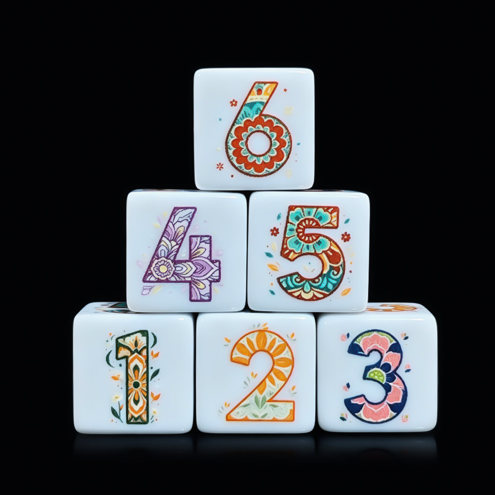 12 dados D6 con estampado de m - Party Games App reseña y precio